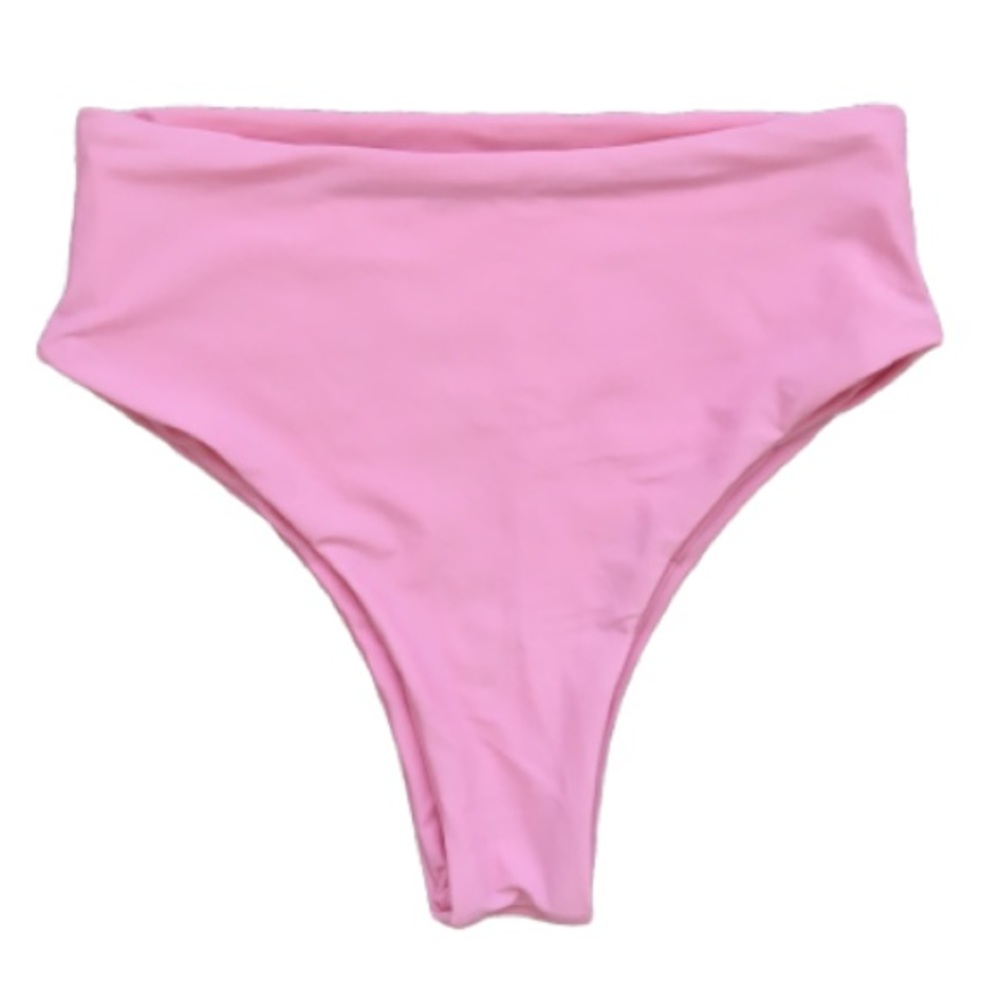 Bubble pink high waist bikini bottom